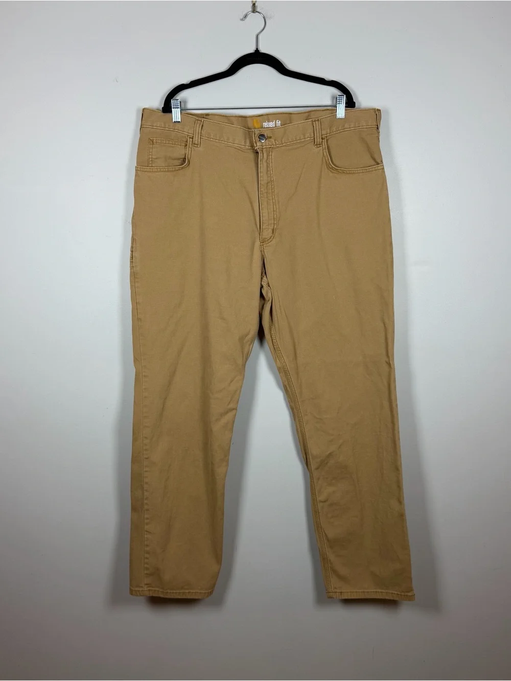 Carhartt Relaxed Straight Rigby Pant Hickory Brown Cotton Work Size 42x32